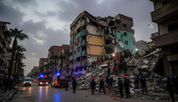 Six Dead, Including Three Children, in Cairo Building Collapse: Rescue Efforts Underway