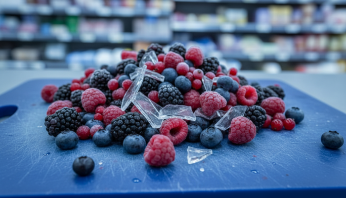 Bundesweiter Supermarkt-Rückruf: Tiefkühlobst kann Glas enthalten